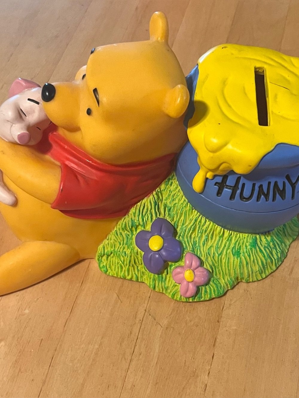 Vintage Disney Winnie the Pooh and Piglet Hunny Pot Piggy Bank